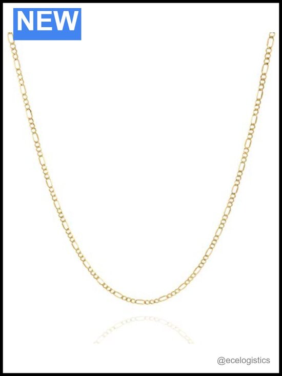 Jewelry - 14K Solid Gold Filled Figaro Chain Necklace 3.7mm 22in Lobster Clasp